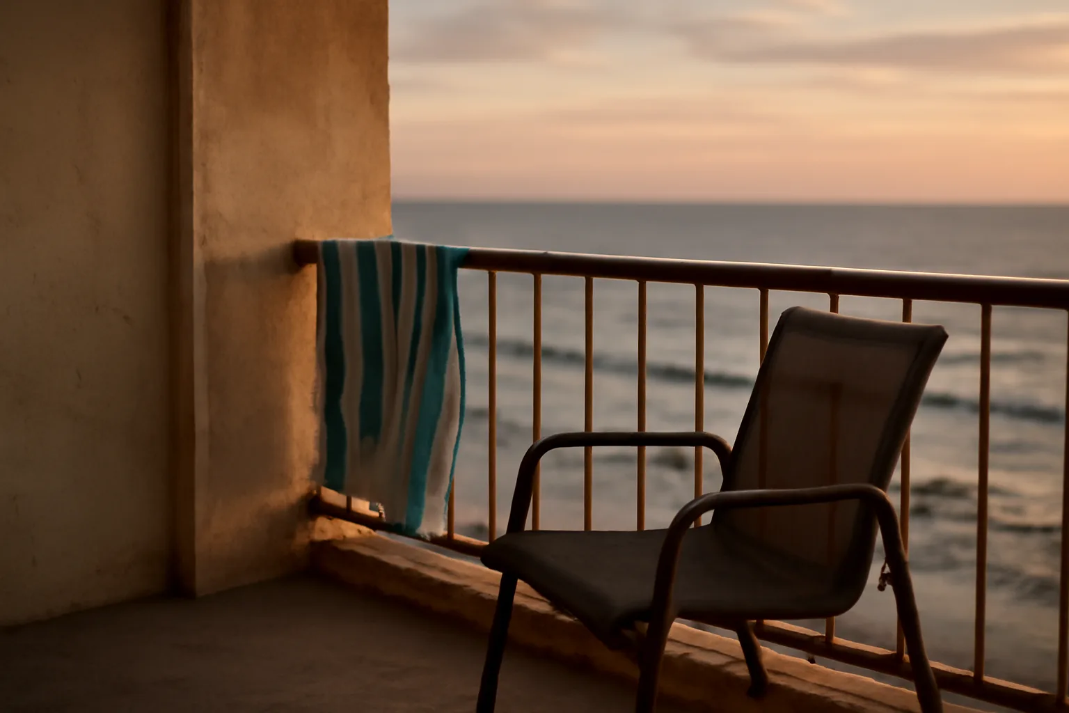 Empty condo balcony at dusk symbolizing the weight of timeshare debt cancellation decisions