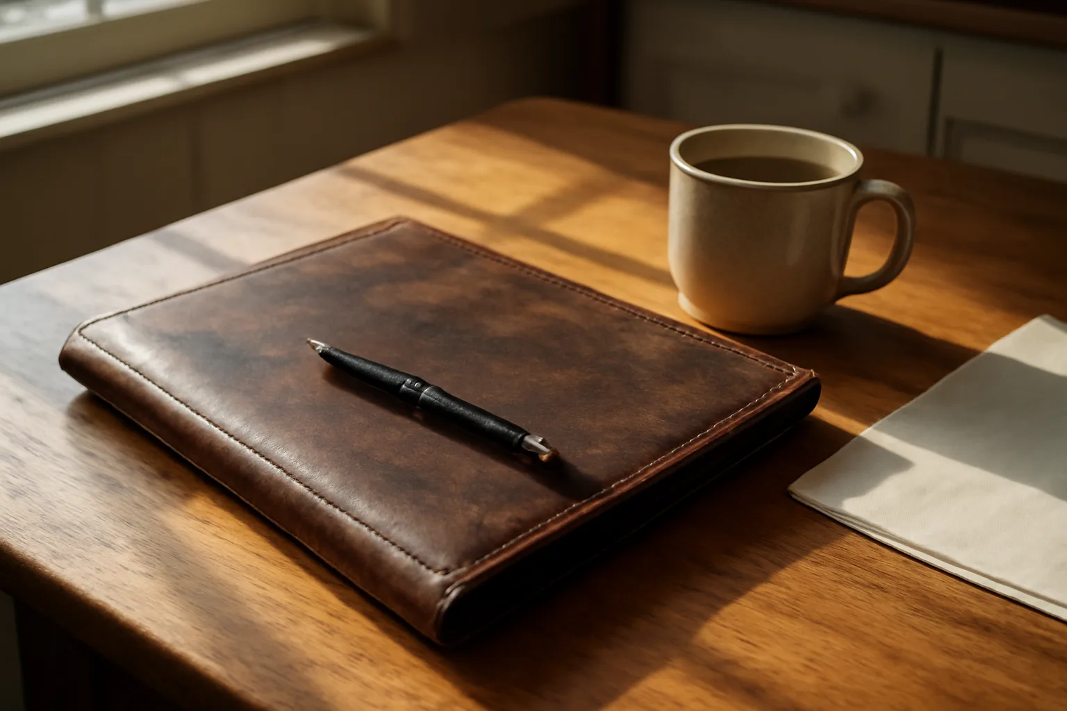Kitchen table scene suggesting a homeowner reviewing a Hilton timeshare exit decision