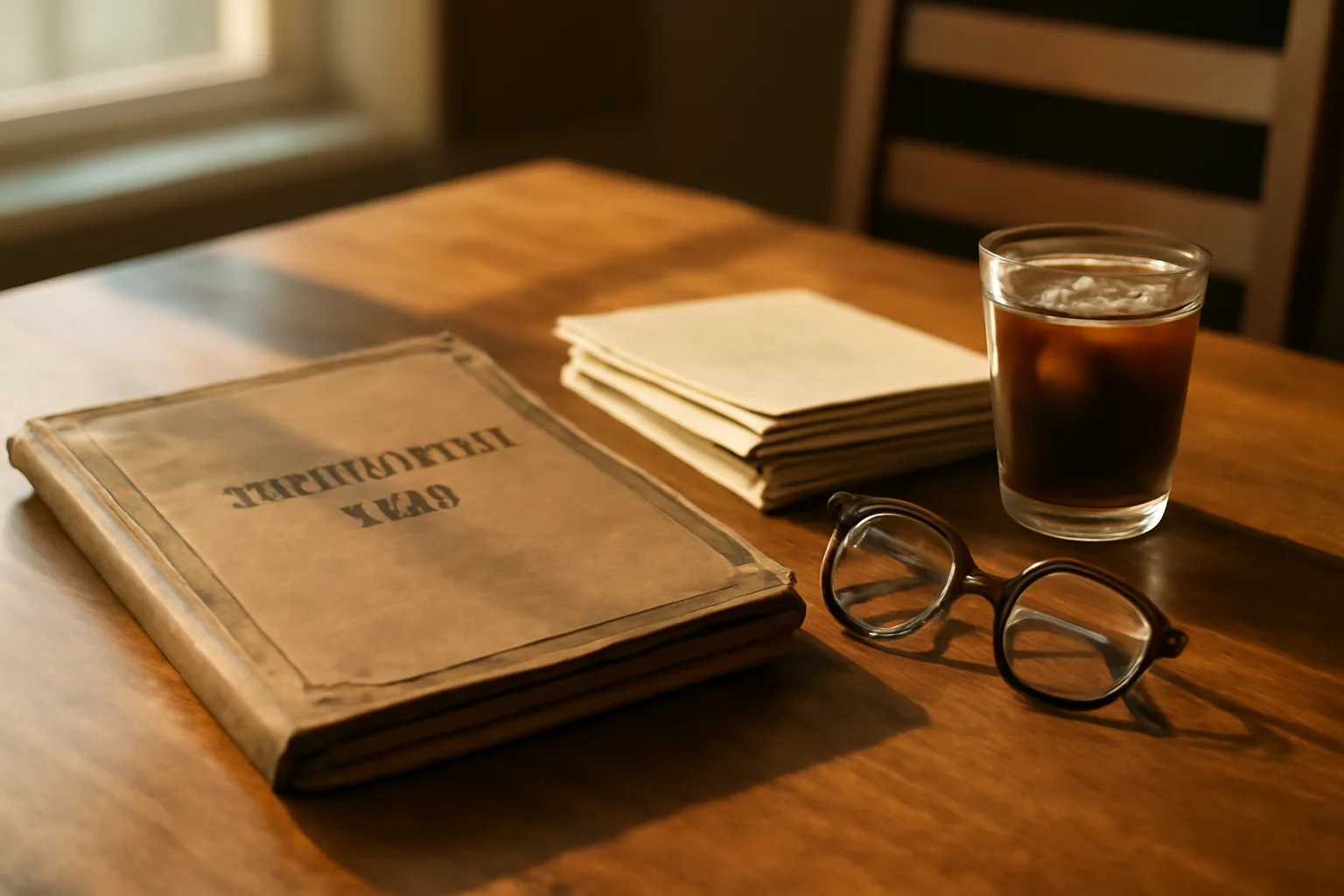 Timeshare paperwork and fee statements on a kitchen table in afternoon light
