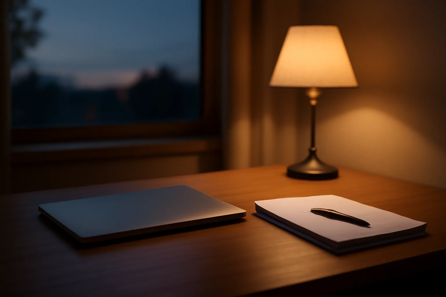 Desk with contract papers and pen, representing timeshare exit and legal review at home