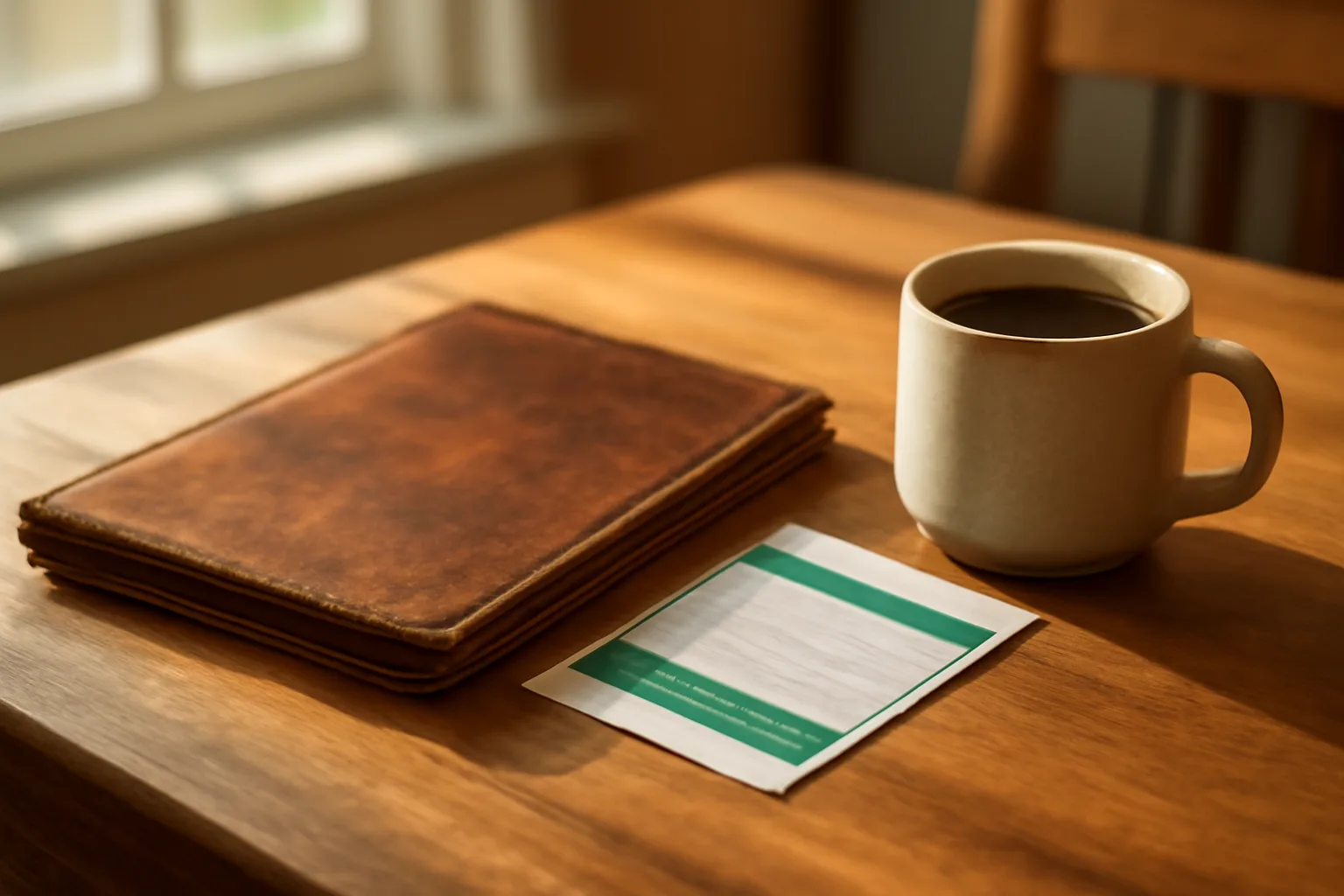 kitchen table scene showing paperwork and certified mail receipt used to exit a timeshare