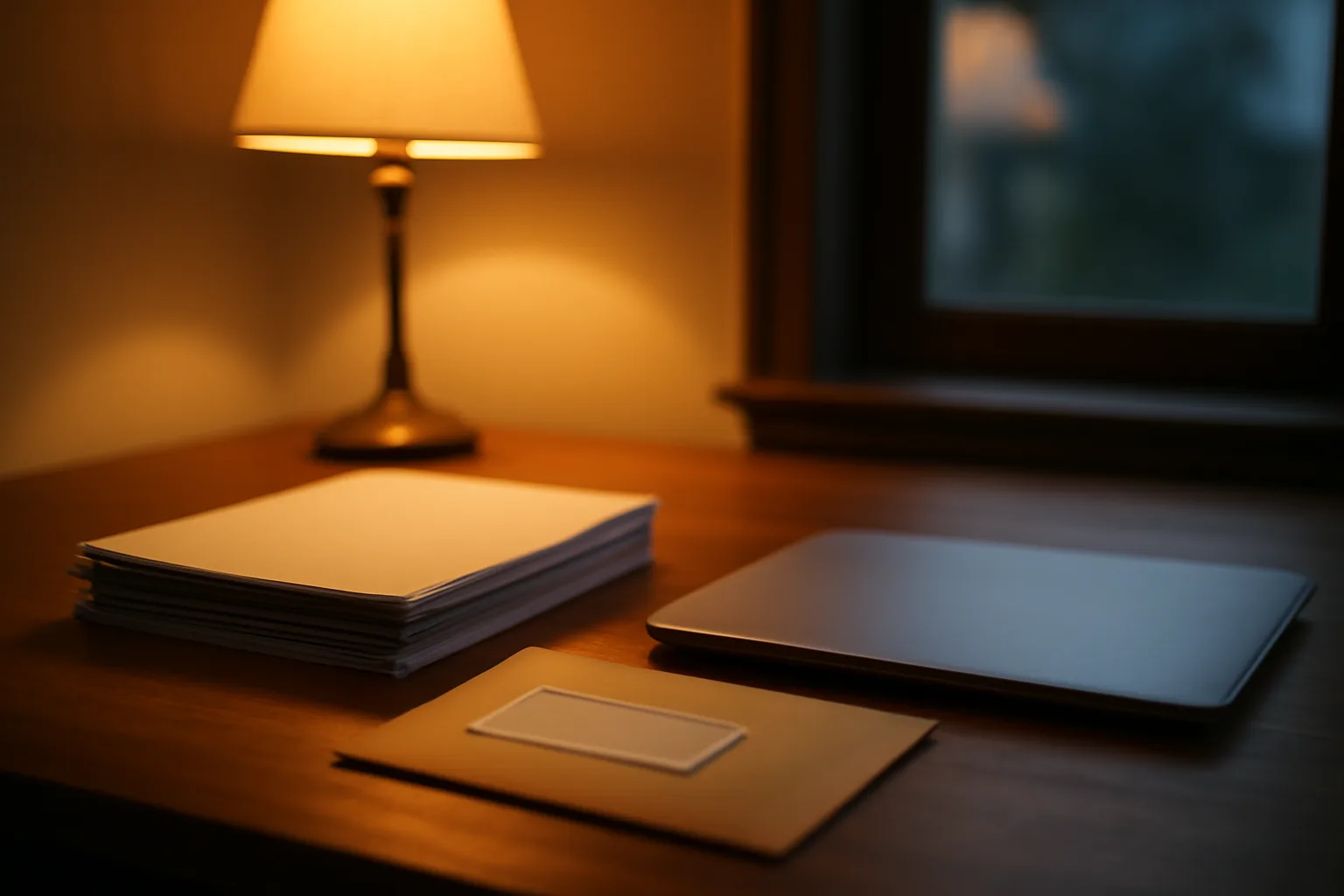 Desk with contract papers and mail receipt representing a timeshare cancellation process