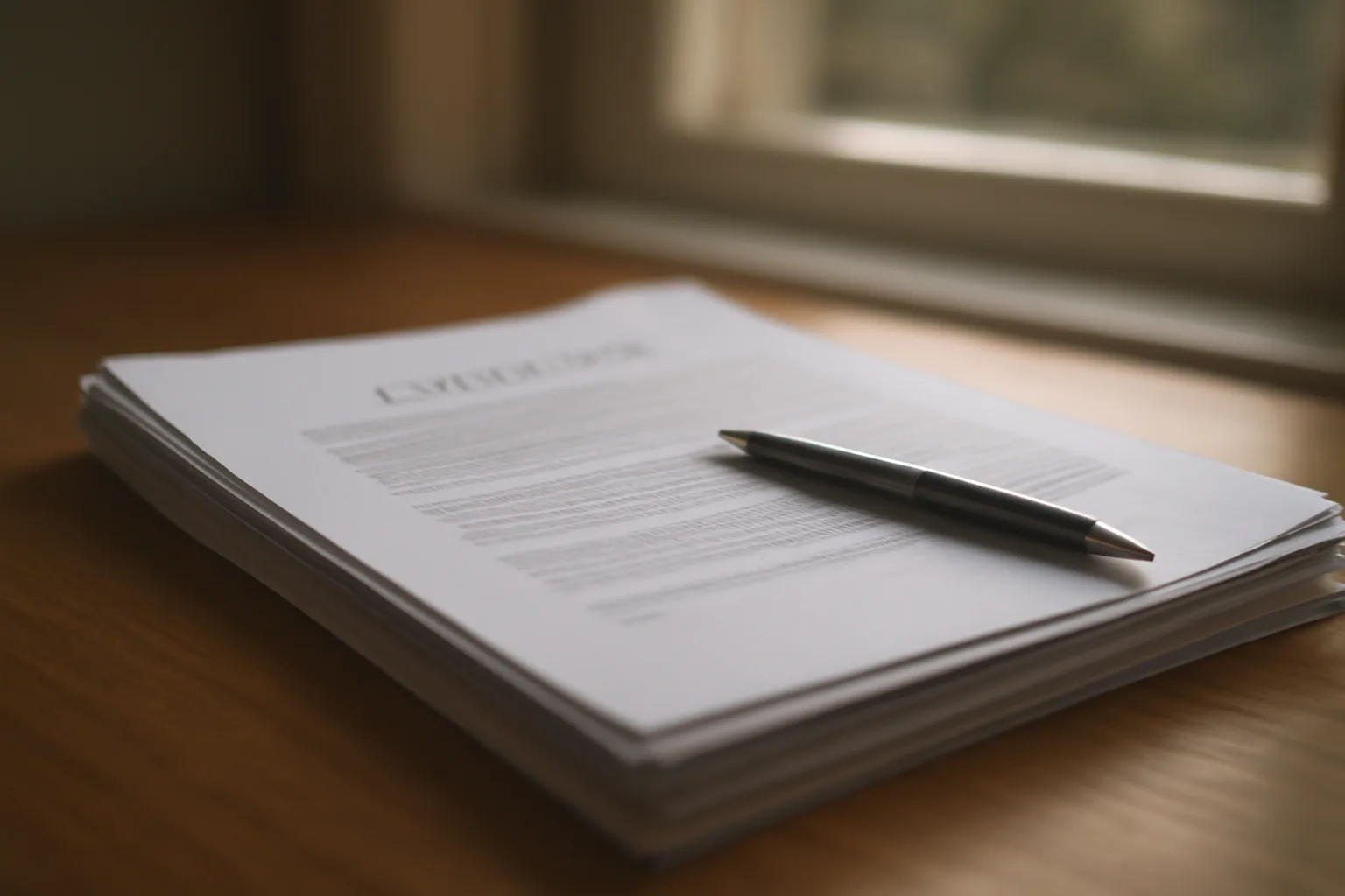 Contract papers and a pen on a desk representing a timeshare exit decision