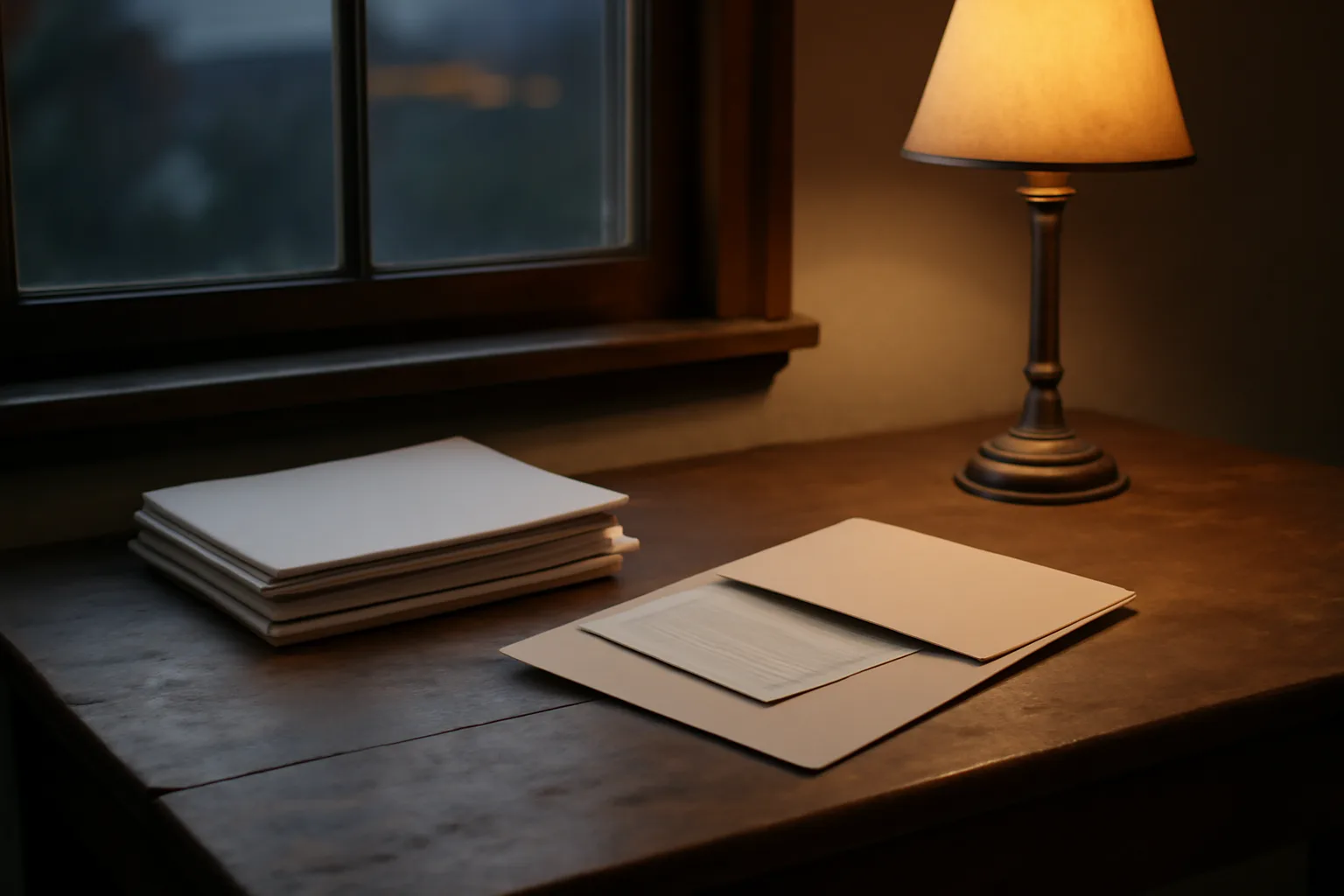Desk scene with paperwork and mail receipt representing timeshare exit help documentation
