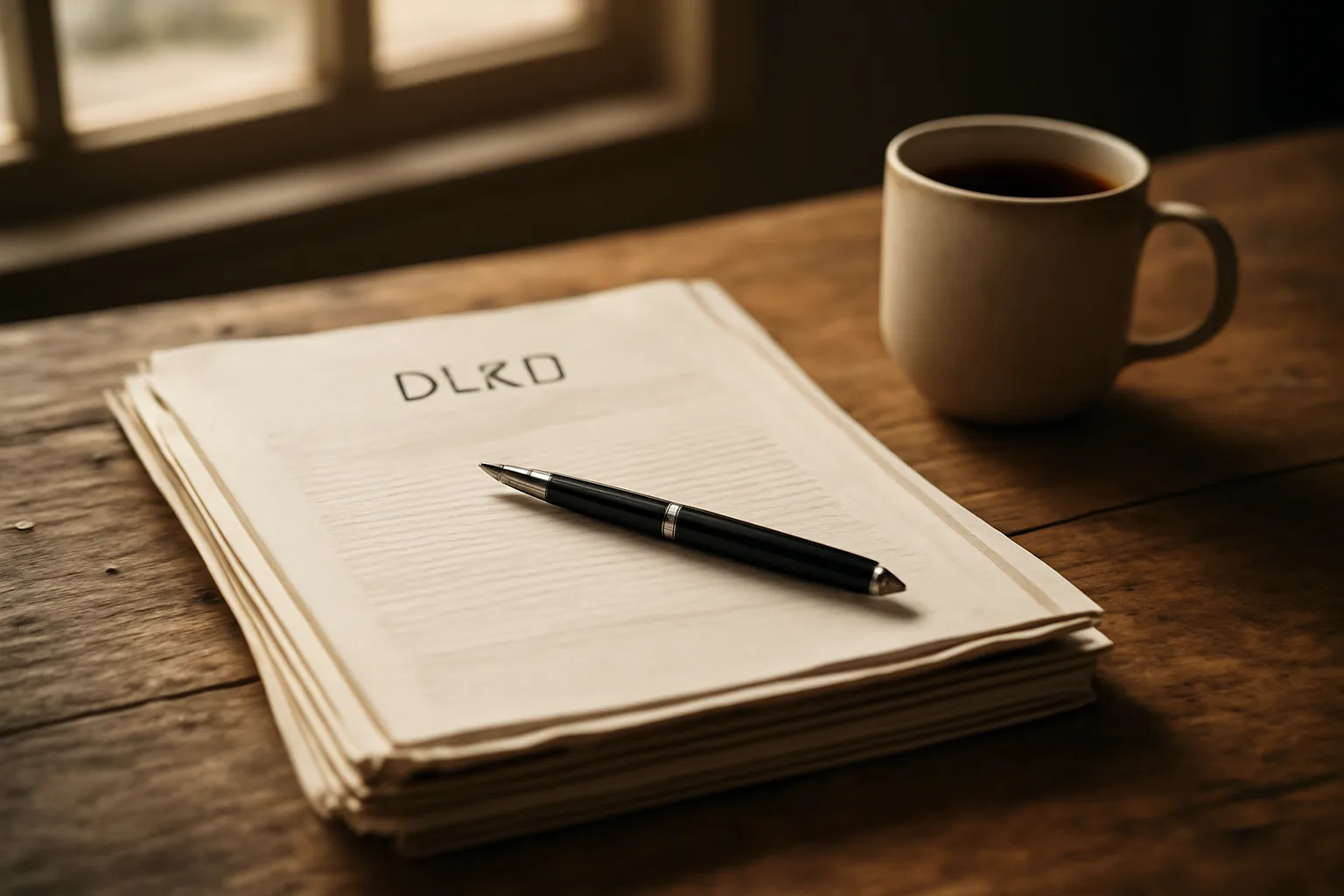 Desk with deed paperwork and pen representing a timeshare ownership transfer process