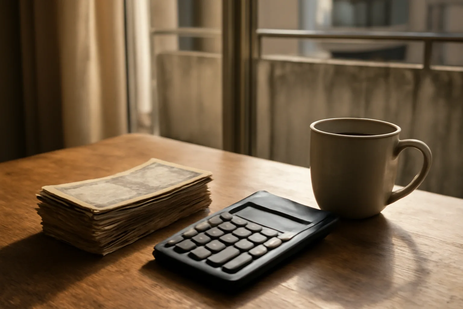 Bills and a calculator on a kitchen table representing timeshare maintenance fee inflation