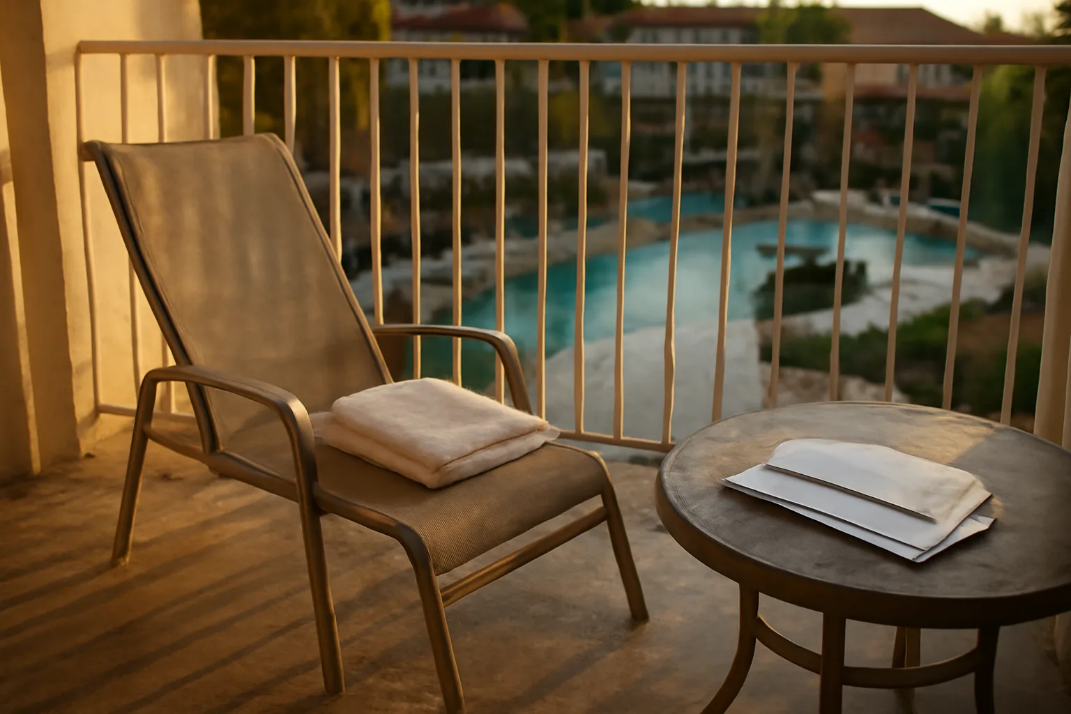 Resort condo balcony at sunset representing the true timeshare price over time