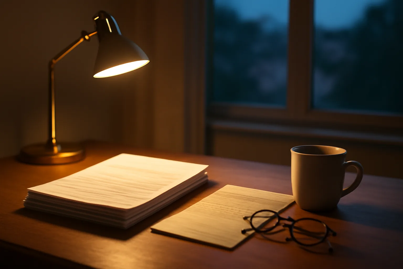 Desk with contract papers and reading glasses, researching timeshare exit attorney options