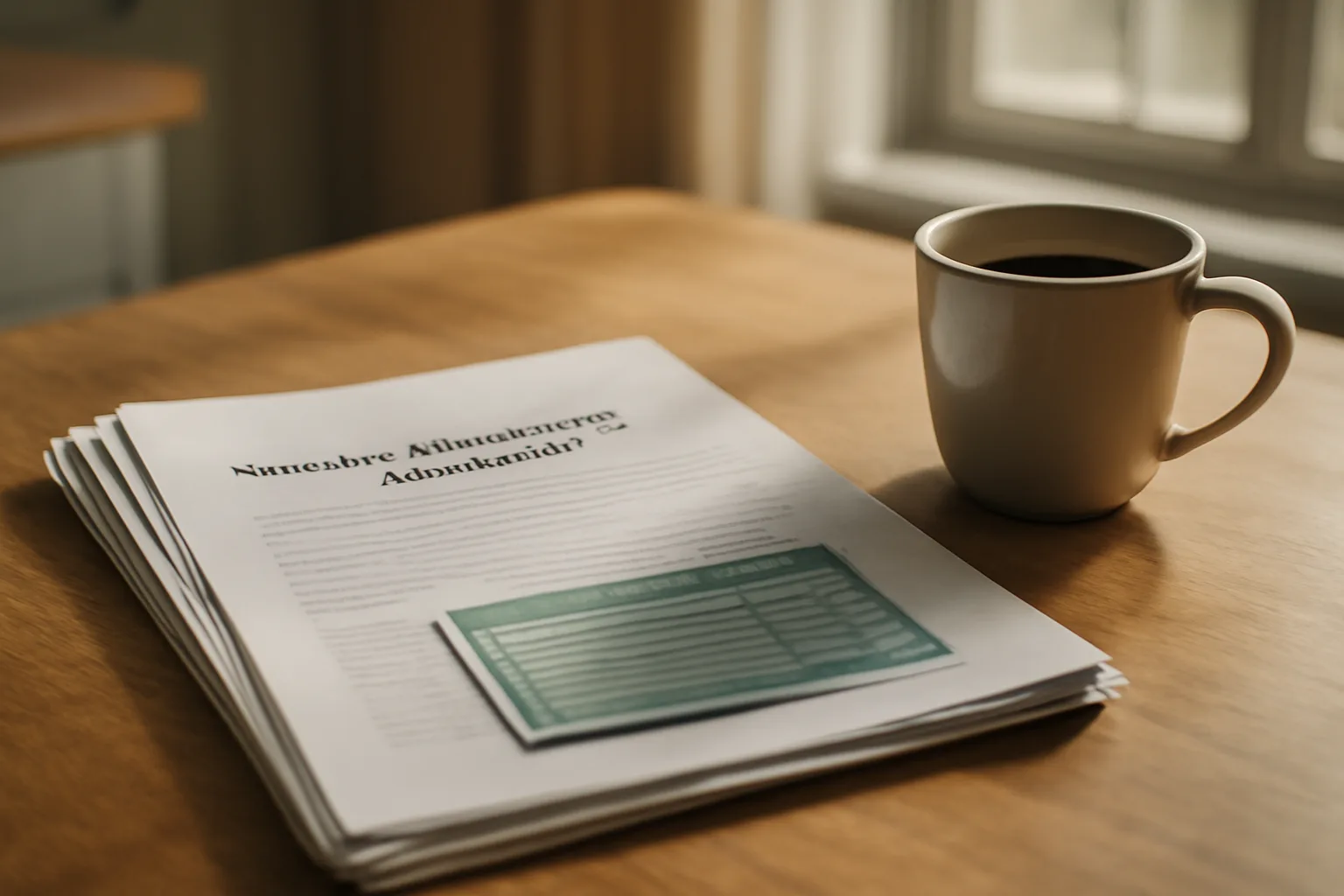 Timeshare contract papers and certified mail receipt on a kitchen table