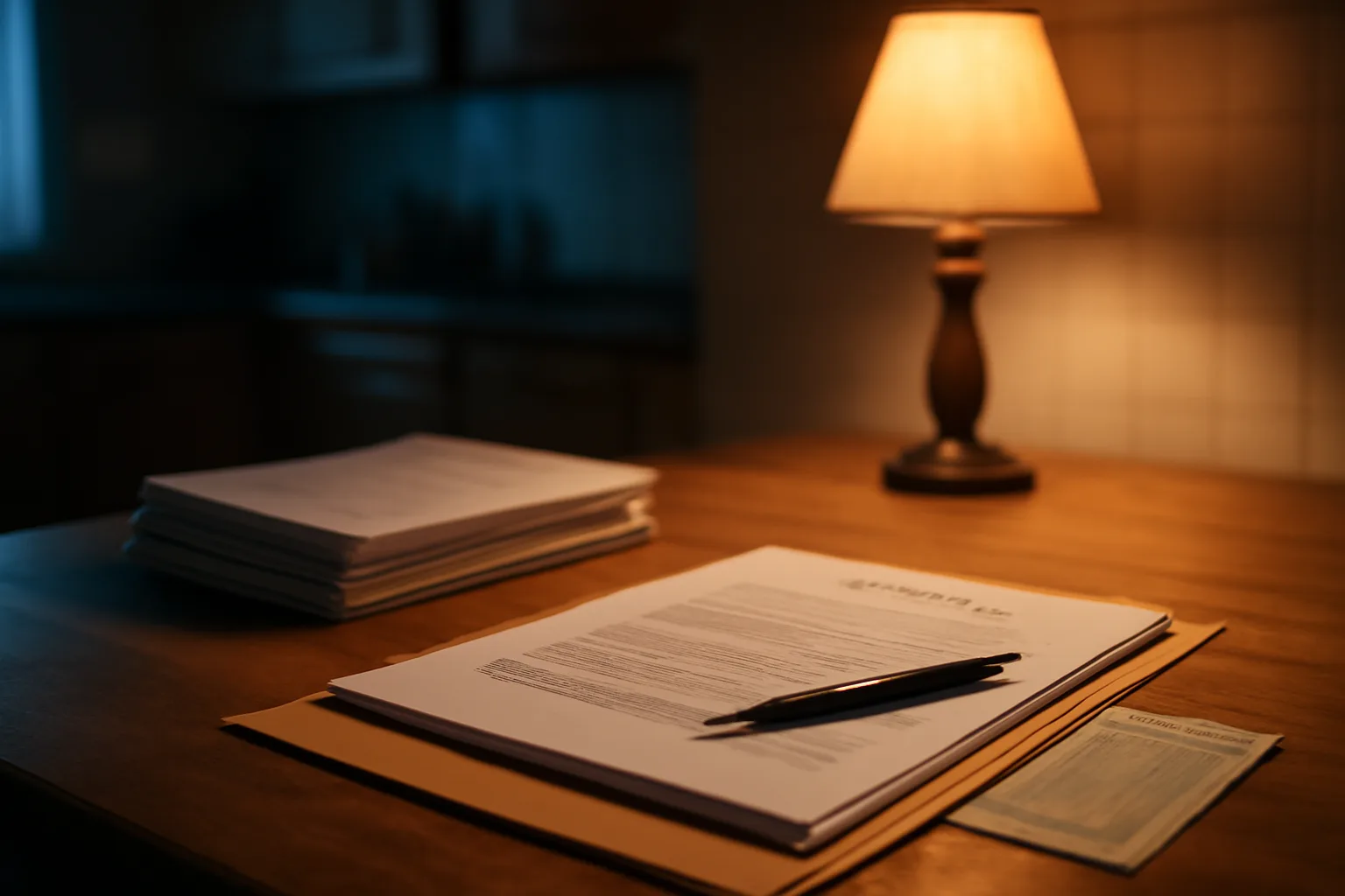 Contract papers and certified mail receipt on a table, representing steps to get out of a timeshare
