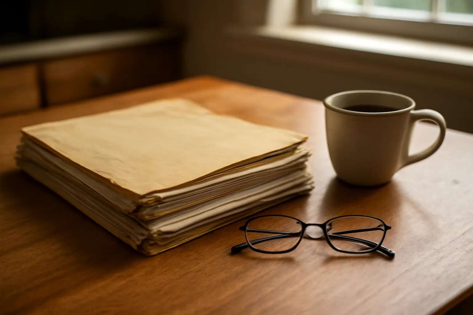 Kitchen table with paperwork folder representing canceling a timeshare after rescission period