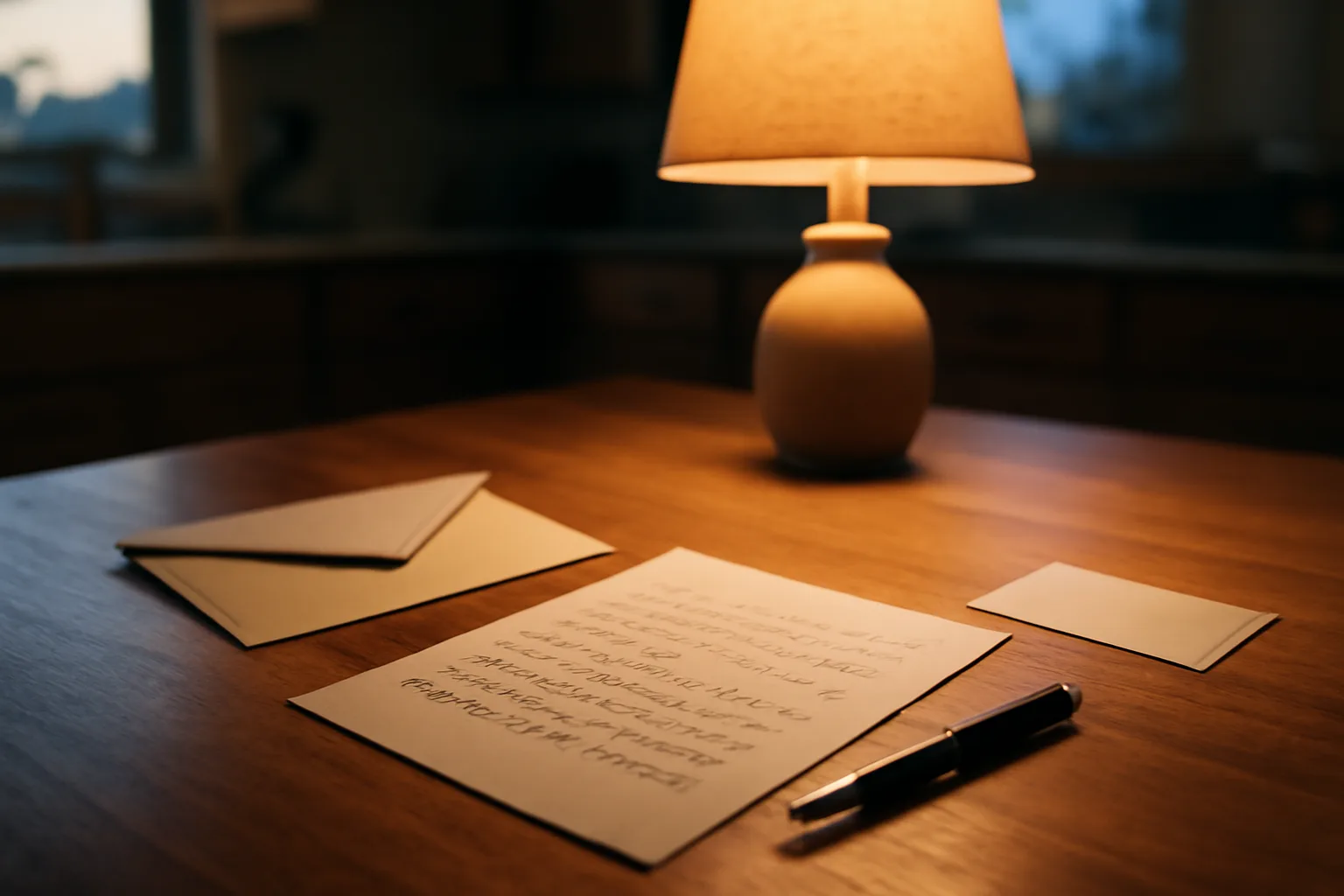 Handwritten cancellation letter and certified mail receipt on a kitchen table