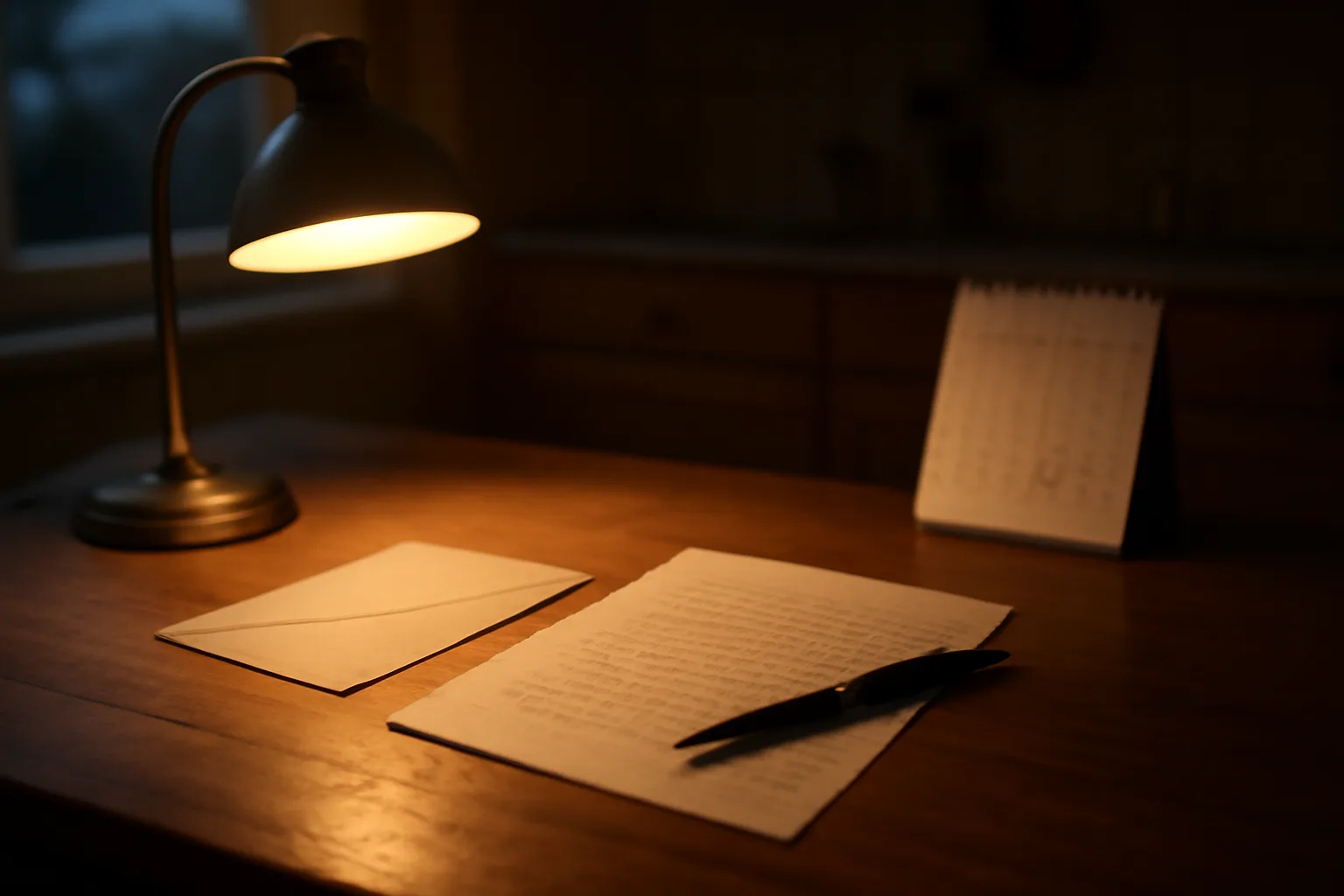 Handwritten cancellation letter and envelope on a table, representing a fast timeshare exit