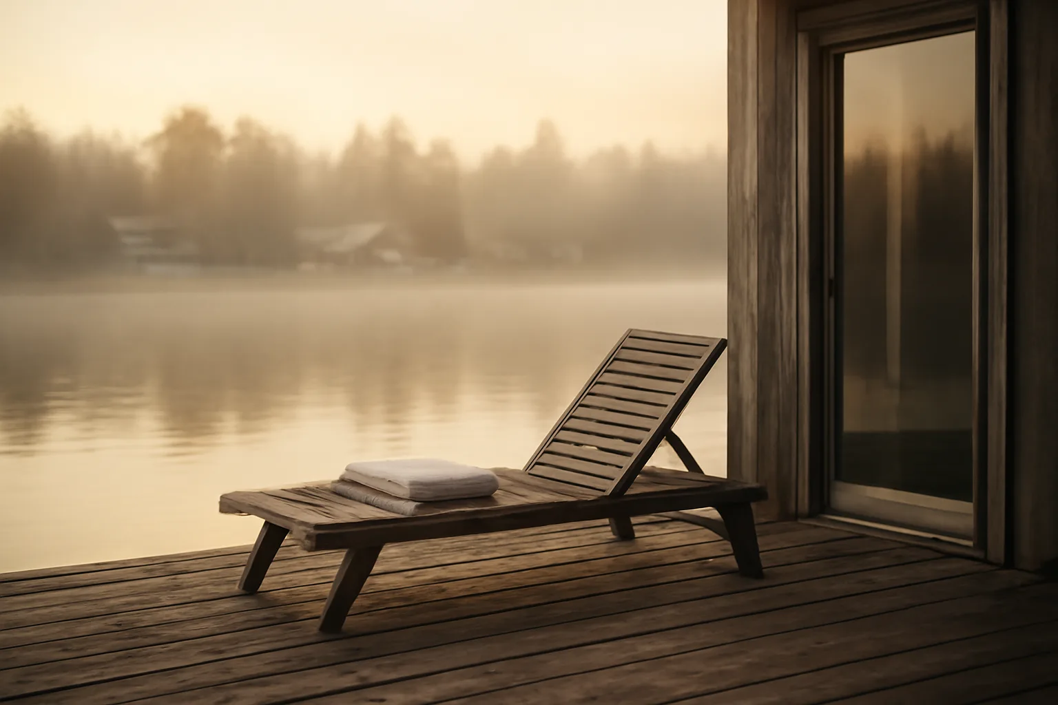 Empty lounge chair on a resort dock, evoking the weight of an unwanted timeshare contract