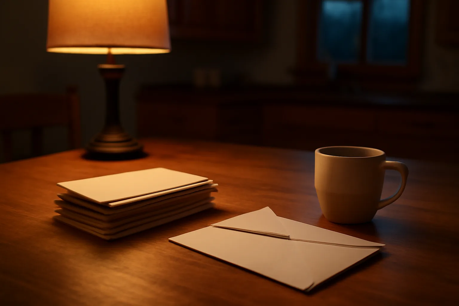 Certified mail receipt and envelope on a kitchen table, representing timeshare cancellation paperwork