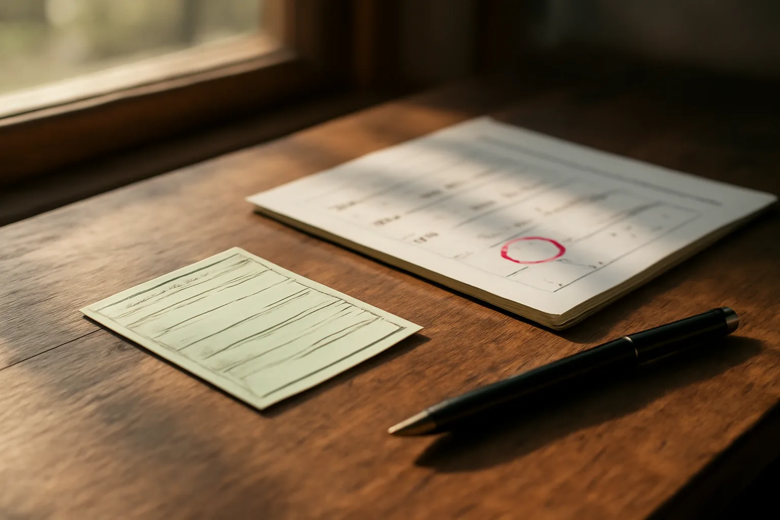 Desk scene with calendar and mail receipt representing timeshare cancellation deadlines