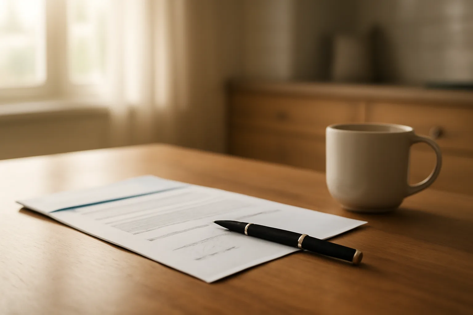 Contract and mail receipt on a table, representing canceling a timeshare contract in Florida