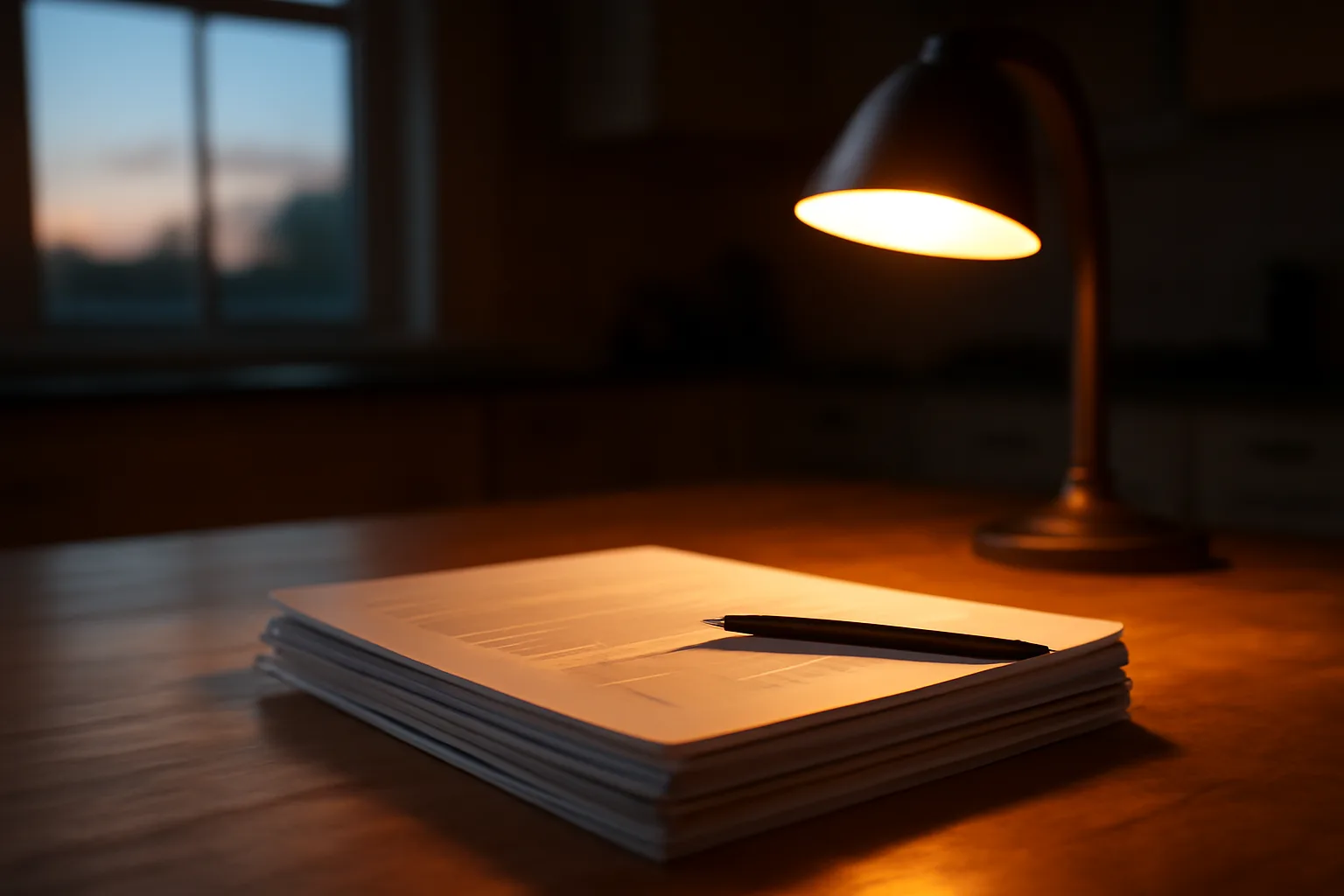 Contract papers and a pen on a table, representing steps to cancel a Marriott timeshare