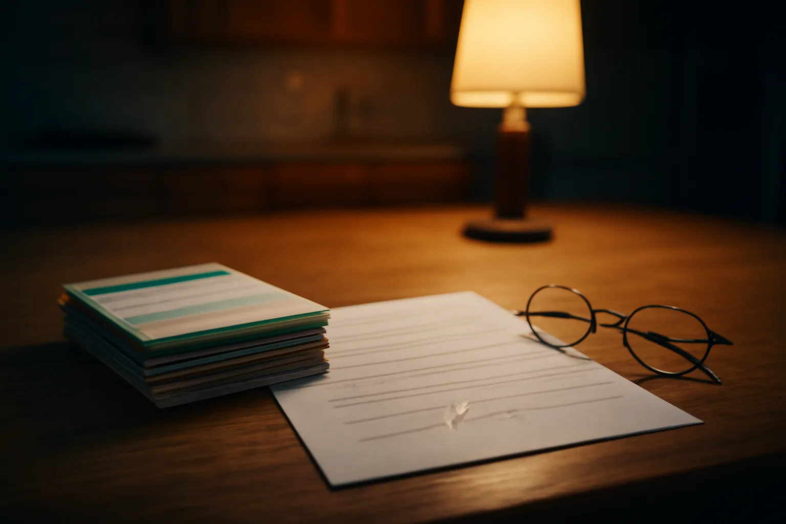 Contract paperwork and mail receipts on a table representing legally exiting a timeshare