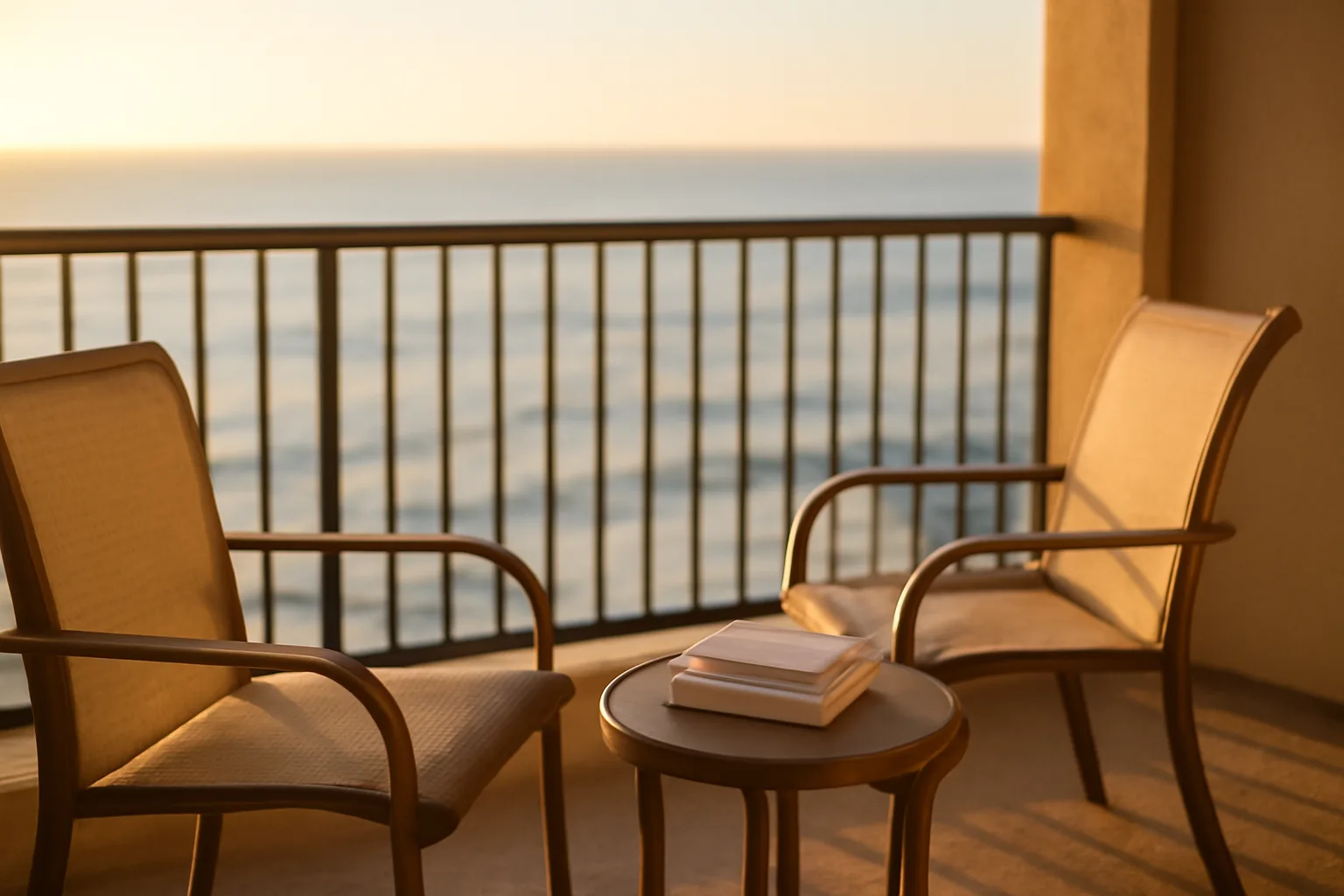 Empty resort balcony with unopened mail, symbolizing the search to sell a Westgate timeshare