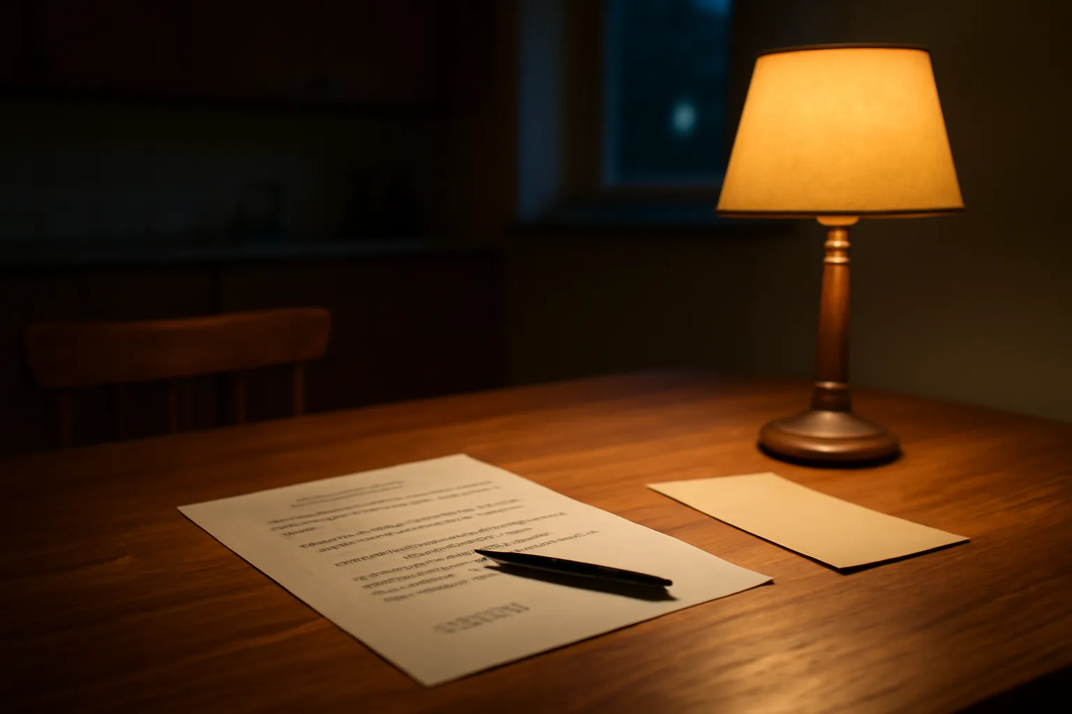Contract, pen, and mail receipt on a table representing timeshare purchase rescission