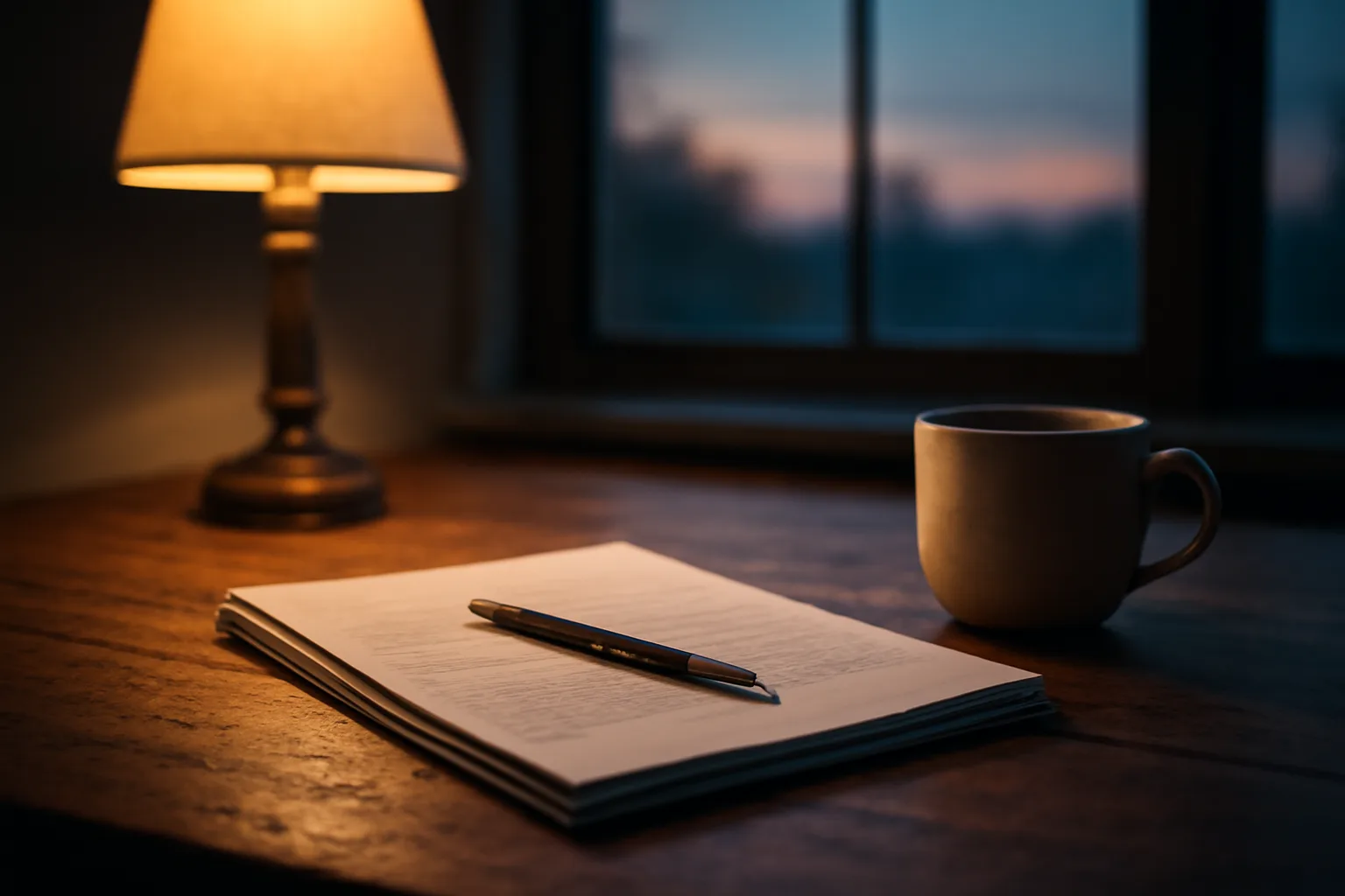 Desk scene with paperwork and pen representing timeshare compliance and contract review