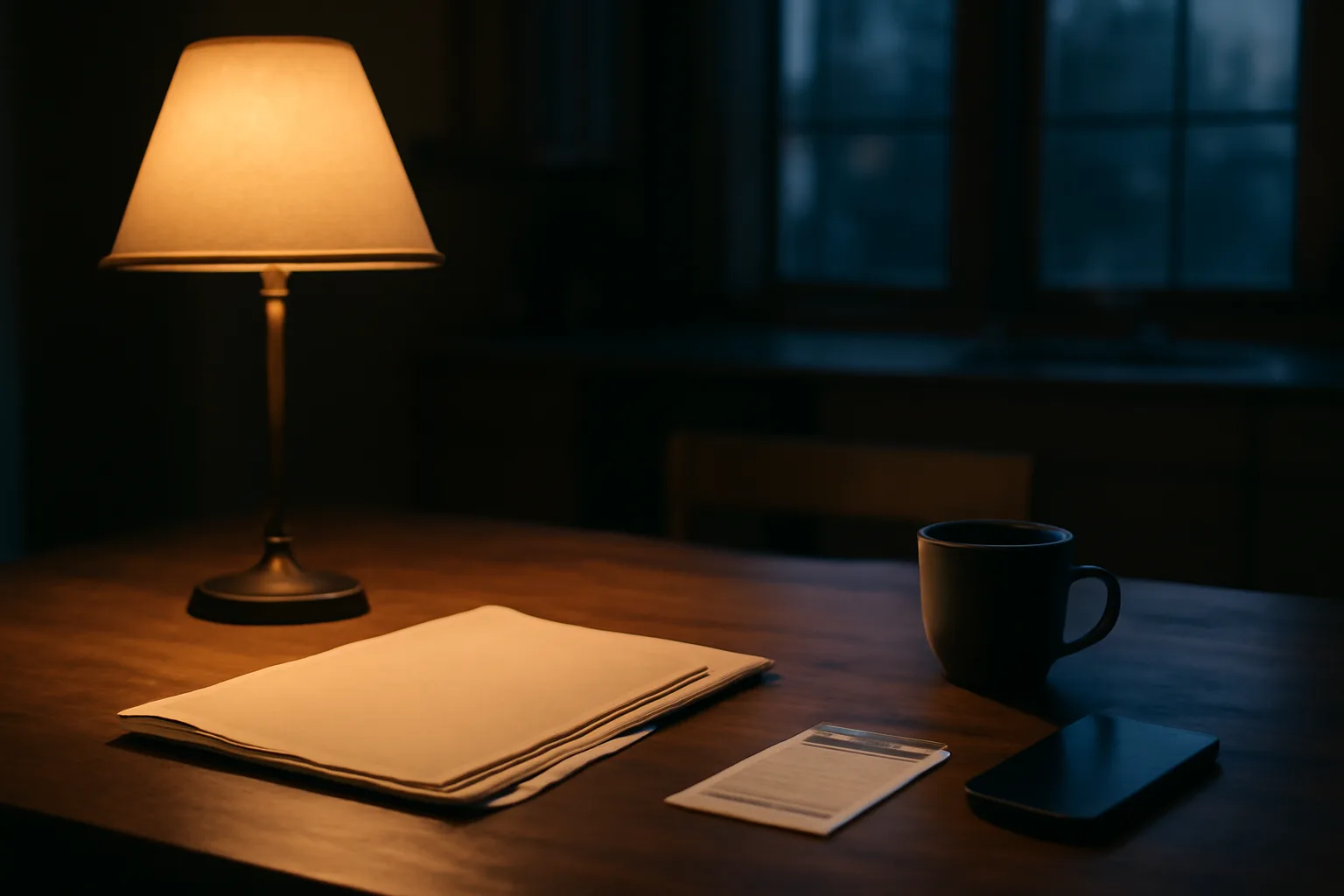 Kitchen table with paperwork and a phone, representing a timeshare exit appointment decision