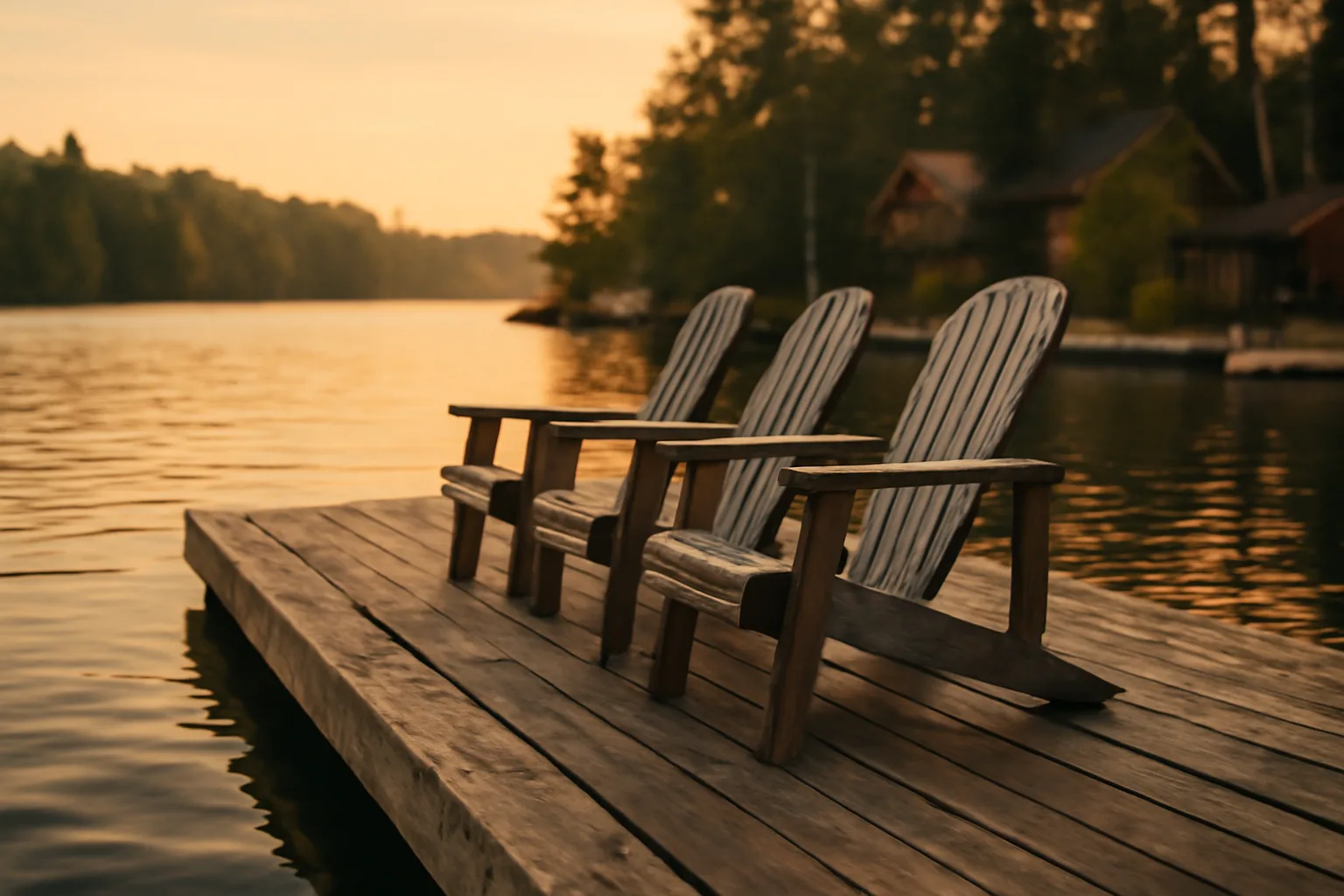 Empty resort deck chairs at dusk, symbolizing a timeshare ownership left behind