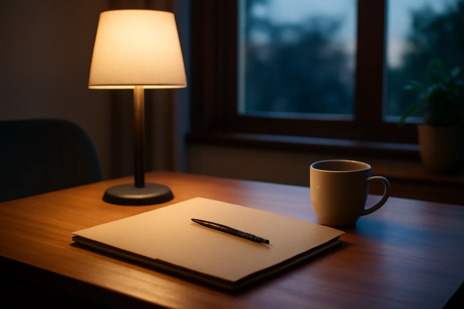 Desk with document folder and pen representing a timeshare exit consultation