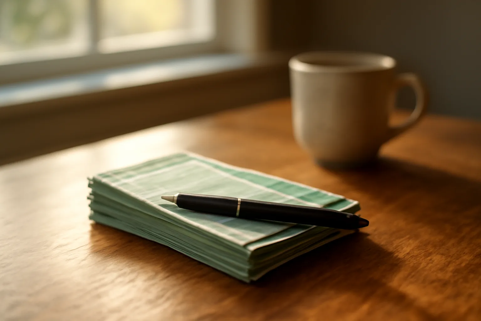 Certified mail receipts and a pen on a table, representing a timeshare cancellation notice